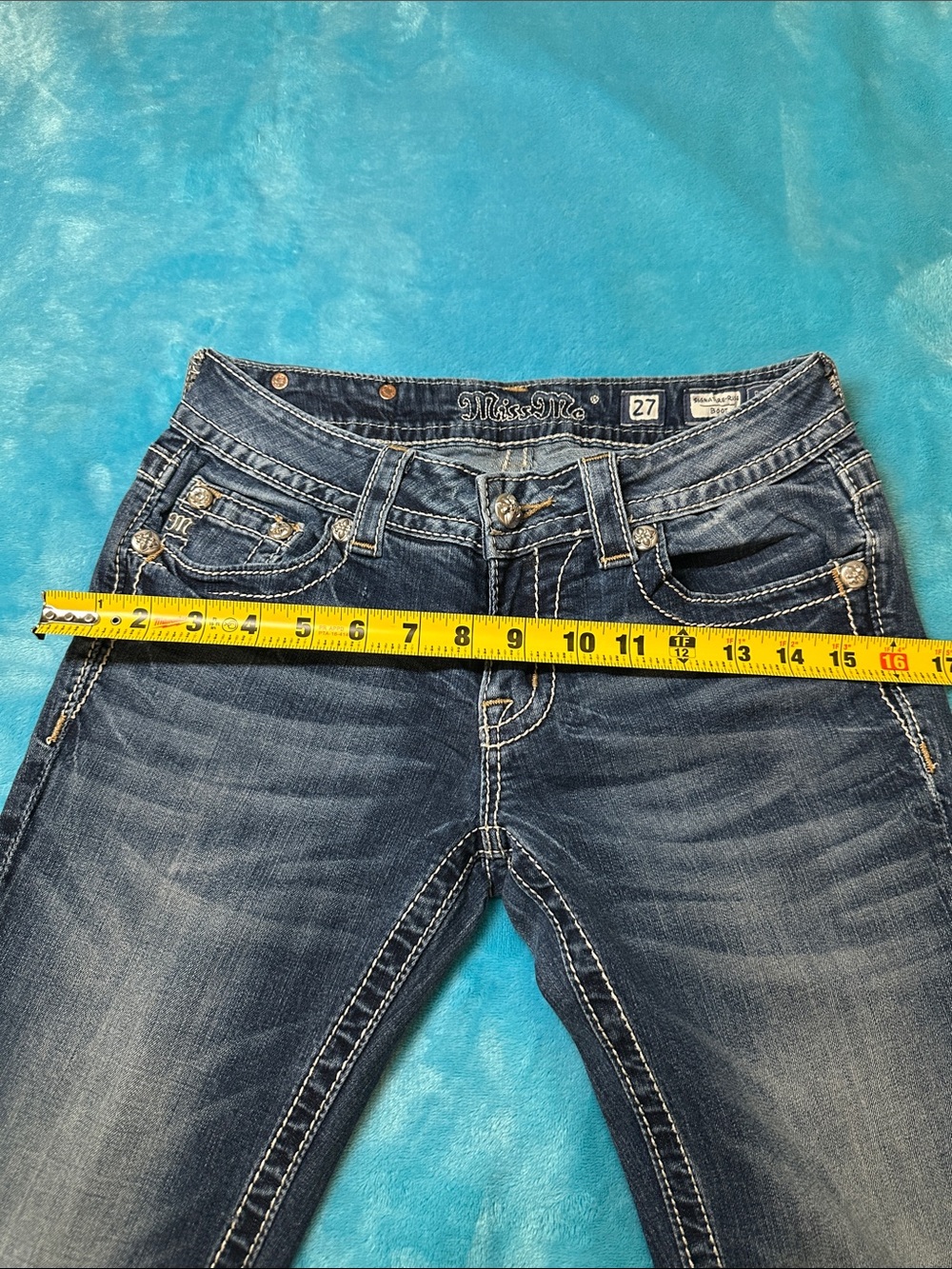 Miss Me Dark Wash Embellished Pocket Women’s Jeans #6 - Picture 6 of 8